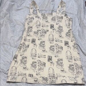 Abercrombie & Fitch Cream and Black Sleeveless Sundress